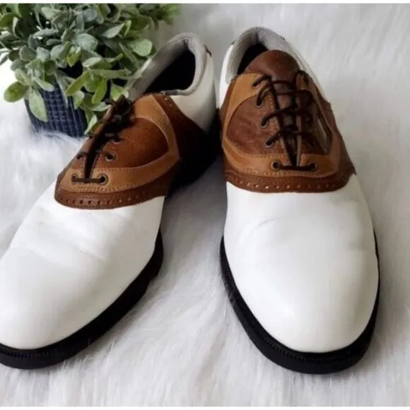 Footjoy Gel Fusion Golf Shoes Size 12 Opti-Flex IntelliTemp White Outdoor Mens