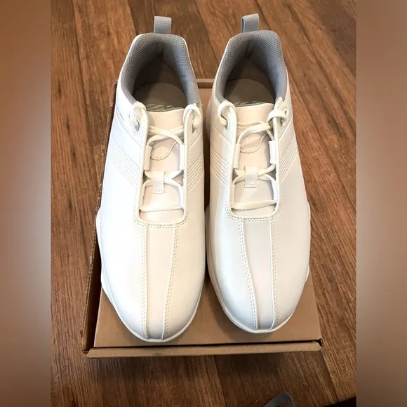 FootJoy Mens eComfort Golf Shoes WHITE  W/Pulsar Cleats Size 8 Wide #1 Golf Shoe