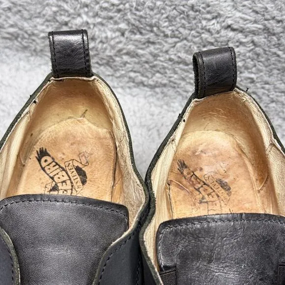 Freebird By Steven Mabel Womens Size 8 Oxford Shoes Black Distressed Leather