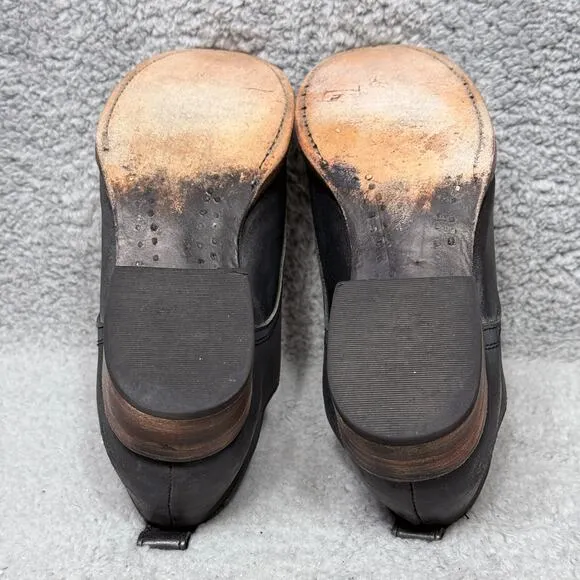 Freebird By Steven Mabel Womens Size 8 Oxford Shoes Black Distressed Leather