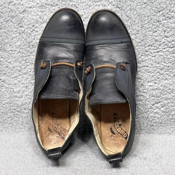 Freebird By Steven Mabel Womens Size 8 Oxford Shoes Black Distressed Leather