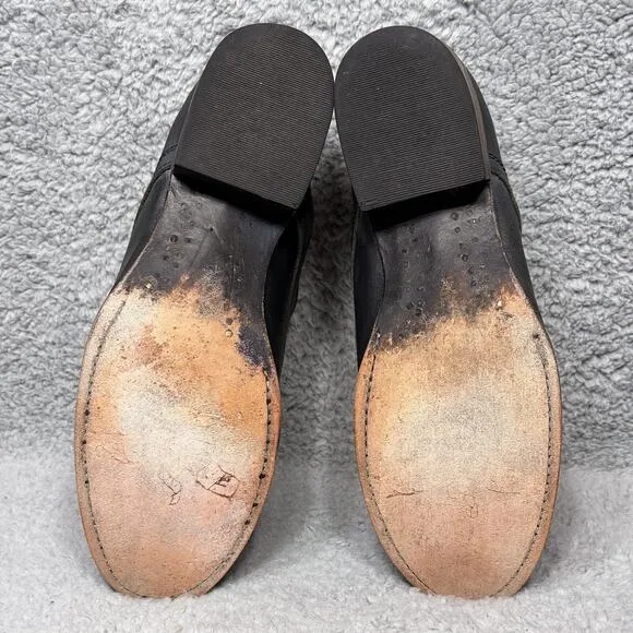 Freebird By Steven Mabel Womens Size 8 Oxford Shoes Black Distressed Leather