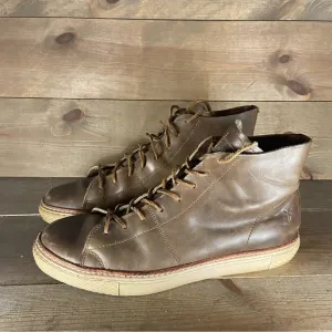 frye gates mens size 11 shoes brown leather comfort lace up sneakers