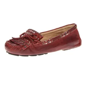 Frye reagan studded kiltie loafer moccasin burnt red sz. 7