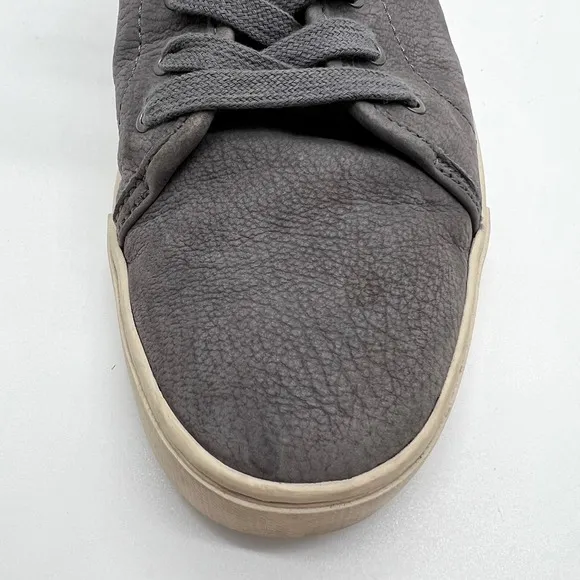 FRYE Shoes Womens 9 Gray Ivy Low Lace Sneaker Textured Nubuck Leather Comfort