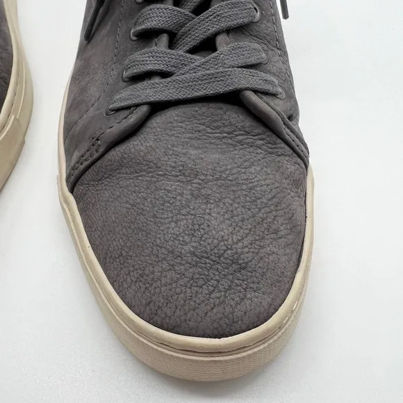 FRYE Shoes Womens 9 Gray Ivy Low Lace Sneaker Textured Nubuck Leather Comfort