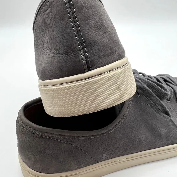 FRYE Shoes Womens 9 Gray Ivy Low Lace Sneaker Textured Nubuck Leather Comfort