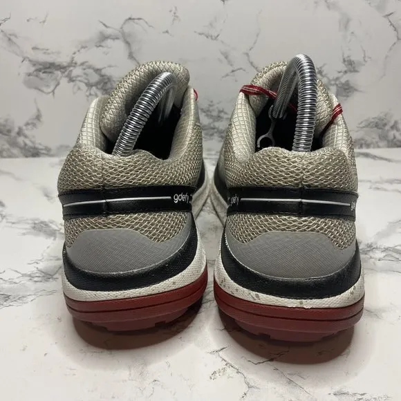 G Defy Gravity Defyer Mighty Walk Shoes Mens 8 Gray Mesh Red Athletic Sneaker