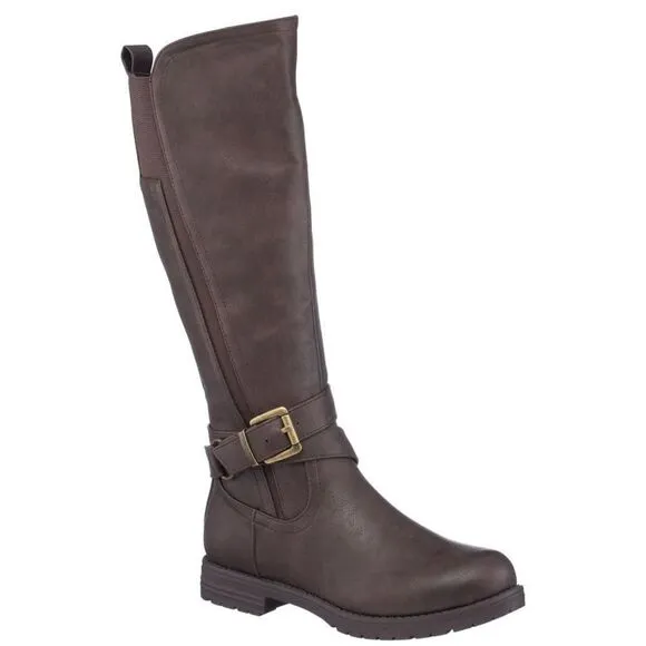 G.C Shoes Aston Brown Riding Boots With Buckle Detail Size 6.5 New
