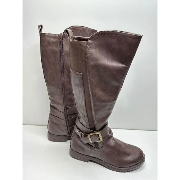 G.C Shoes Aston Brown Riding Boots With Buckle Detail Size 6.5 New