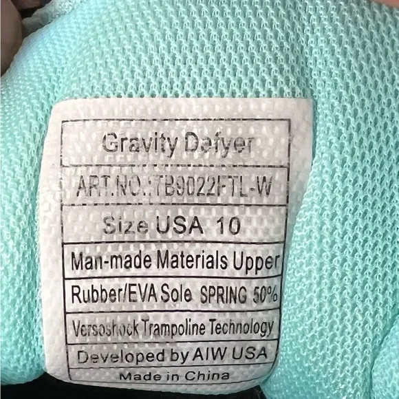 Gdefy gravity defyer shoes walking sneakers black teal women’s size 10