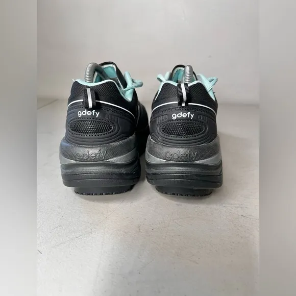 Gdefy gravity defyer shoes walking sneakers black teal women’s size 10