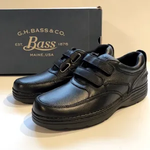 G.H. Bass &amp; Co. SZ 11.5 Black Leather Seymour Men’s Comfort Shoes Strap Closure