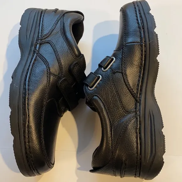 G.H. Bass &amp; Co. SZ 11.5 Black Leather Seymour Men’s Comfort Shoes Strap Closure