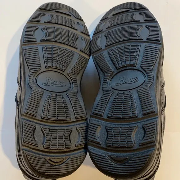 G.H. Bass &amp; Co. SZ 11.5 Black Leather Seymour Men’s Comfort Shoes Strap Closure