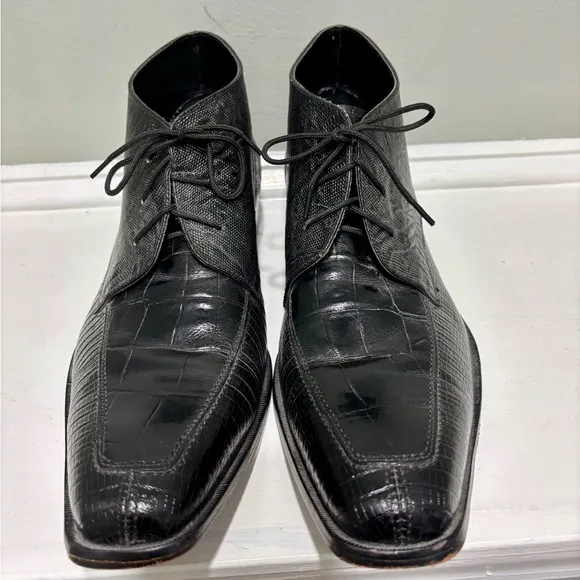 Giorgio Brutini Men's Black Leather Oxford Dress Boot-size 15M