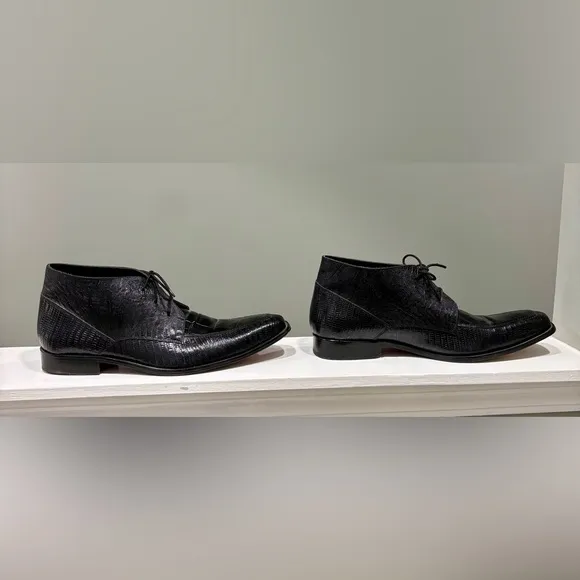 Giorgio Brutini Men's Black Leather Oxford Dress Boot-size 15M