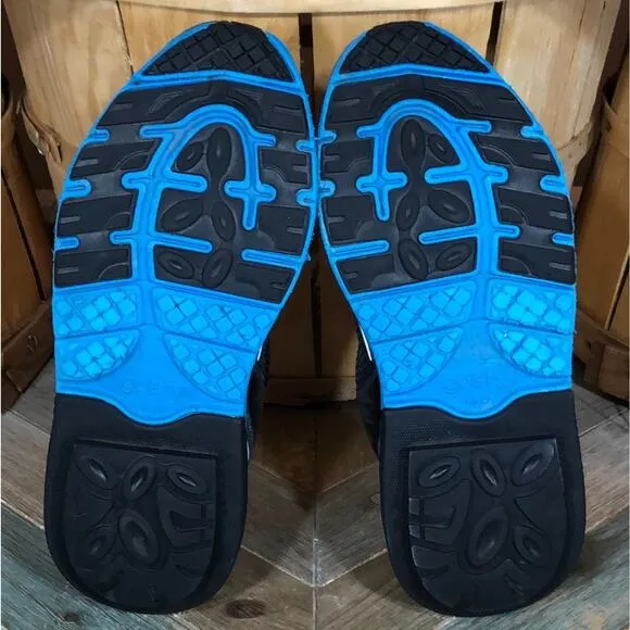 Gravity Defyer G-Defy Mighty Walk Black Blue Comfort Walking Shoes Mens Size 9.5