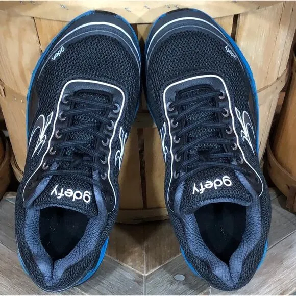 Gravity Defyer G-Defy Mighty Walk Black Blue Comfort Walking Shoes Mens Size 9.5