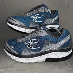 Gravity Defyer gdefy Blue Gray Mesh Athletic Walking Shoes Men's US Size 10