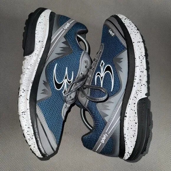 Gravity Defyer gdefy Blue Gray Mesh Athletic Walking Shoes Men's US Size 10