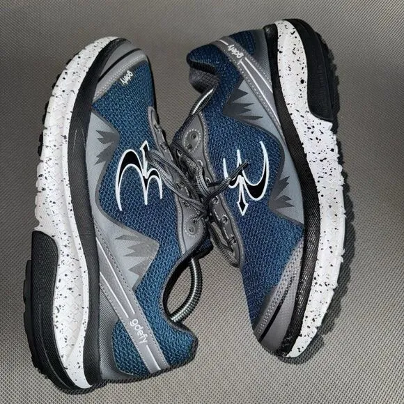 Gravity Defyer gdefy Blue Gray Mesh Athletic Walking Shoes Men's US Size 10