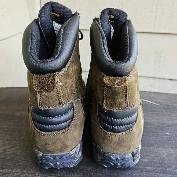 Guide Gear Genuine Leather Camo Pattern Waterproof Hunting Boots Mens Size:9EE