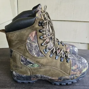 Guide Gear Genuine Leather Camo Pattern Waterproof Hunting Boots Mens Size:9EE