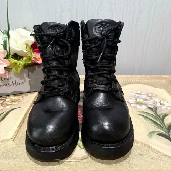 Harley-Davidson Women’s Jenell 5-Inch Leather Motorcycle Boots Black D87031  5.5