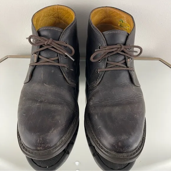 HAVANA JOE Men’s Dark Brown Leather Mr. Panama Jack Waxy Waterproof Ankle Boots