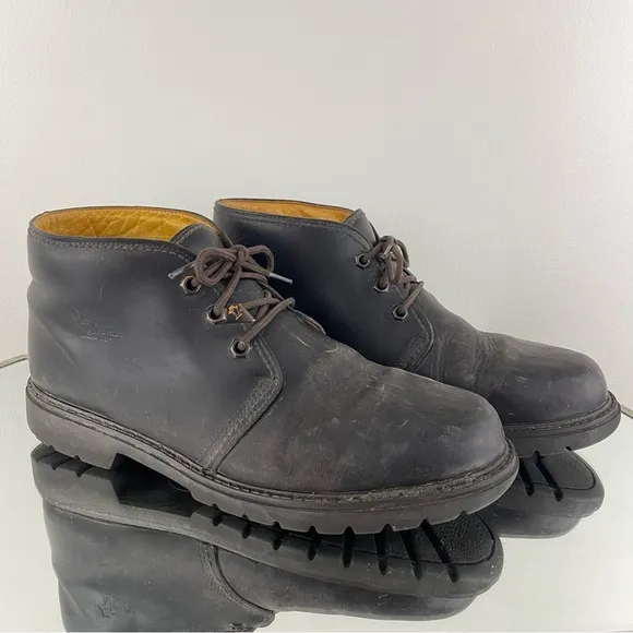 HAVANA JOE Men’s Dark Brown Leather Mr. Panama Jack Waxy Waterproof Ankle Boots
