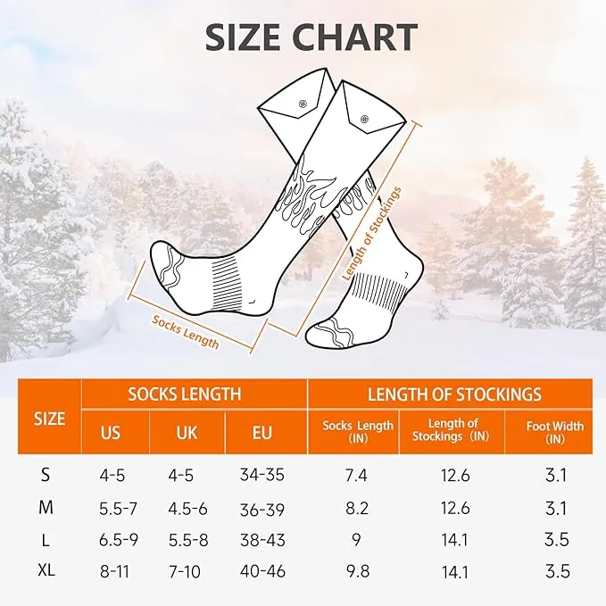 Heated Socks, Rechargeable Heated Socks for Men Women, Battery Powered Foot Warmer with APP Control for Winter Hunting Skiing Camping Hiking