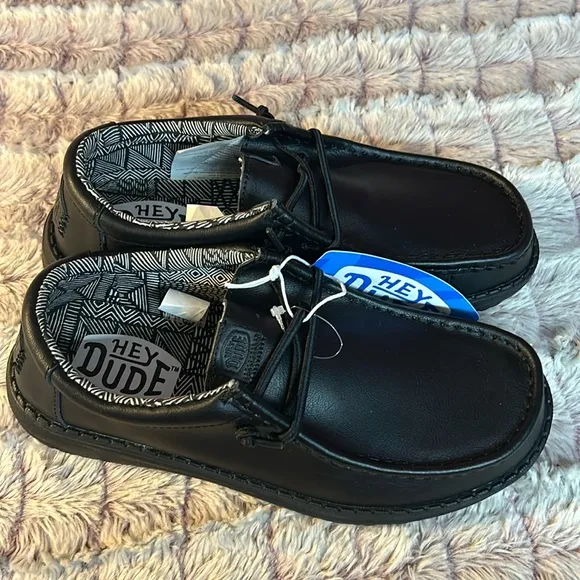 Hey Dude All Black shoes size 5y