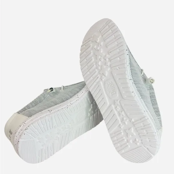 Hey Dude Wally Sox Storm White Mens Comfort Casual Shoes Size 12