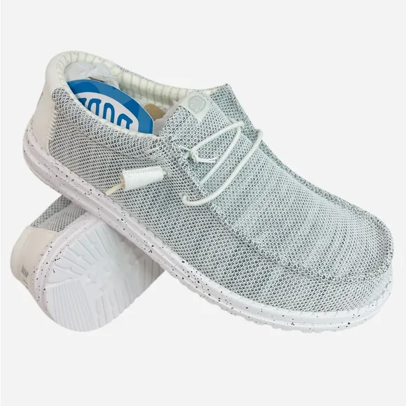 Hey Dude Wally Sox Storm White Mens Comfort Casual Shoes Size 12