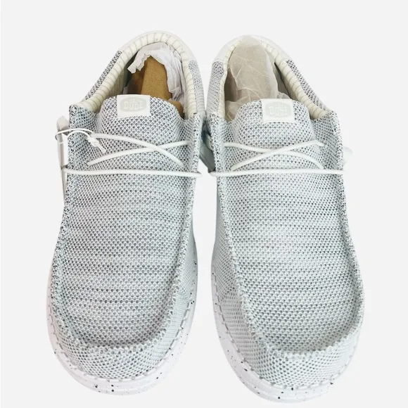 Hey Dude Wally Sox Storm White Mens Comfort Casual Shoes Size 12