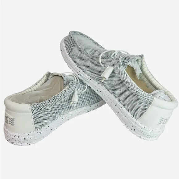 Hey Dude Wally Sox Storm White Mens Comfort Casual Shoes Size 12