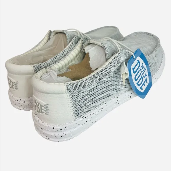 Hey Dude Wally Sox Storm White Mens Comfort Casual Shoes Size 12