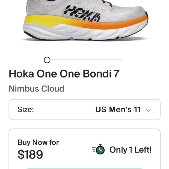Hoka Men's Running Shoes - White and Yellow