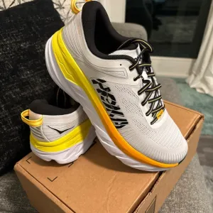 Hoka Men's Running Shoes - White and Yellow