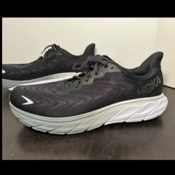 Hoka One One Arahi 6 Running Shoes Sneaker Black/White/Grey Mens Size 12.5D