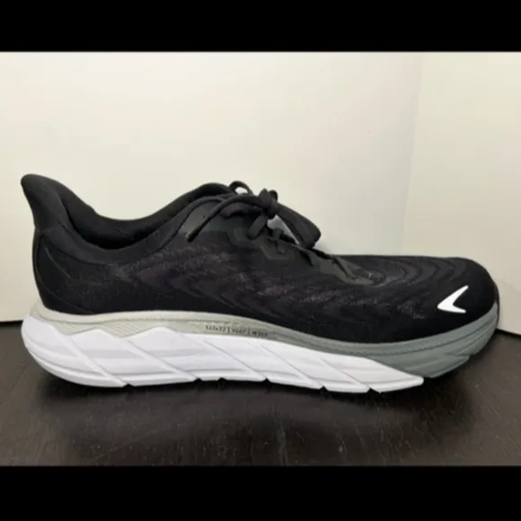 Hoka One One Arahi 6 Running Shoes Sneaker Black/White/Grey Mens Size 12.5D
