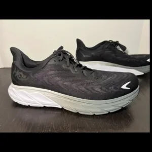 Hoka One One Arahi 6 Running Shoes Sneaker Black/White/Grey Mens Size 12.5D