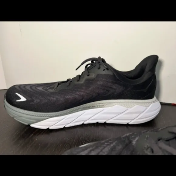 Hoka One One Arahi 6 Running Shoes Sneaker Black/White/Grey Mens Size 12.5D