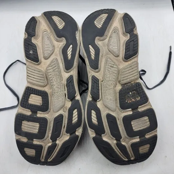 Hoka One One Bondi 7 Mens 10.5 Gray Orange Athletic Shoes Running Walking