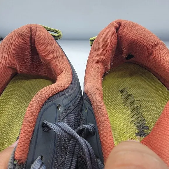 Hoka One One Bondi 7 Mens 10.5 Gray Orange Athletic Shoes Running Walking