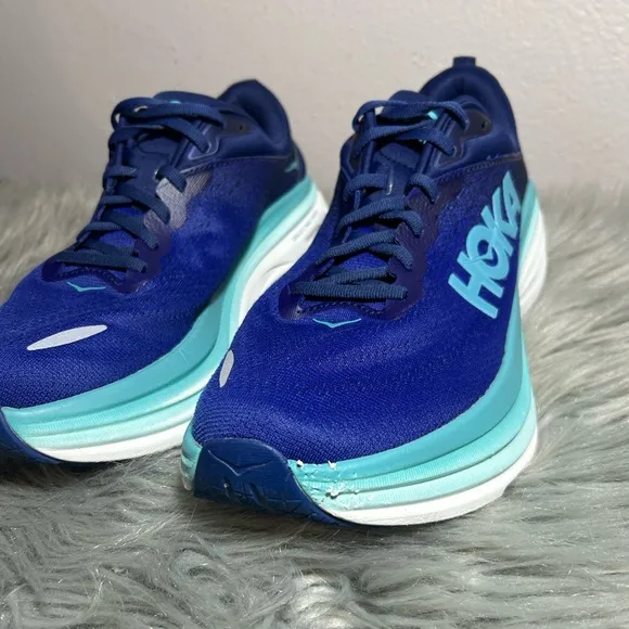 Hoka One One Bondi 8 Summer Song Country Air Blue Running Sneakers Sz 10B