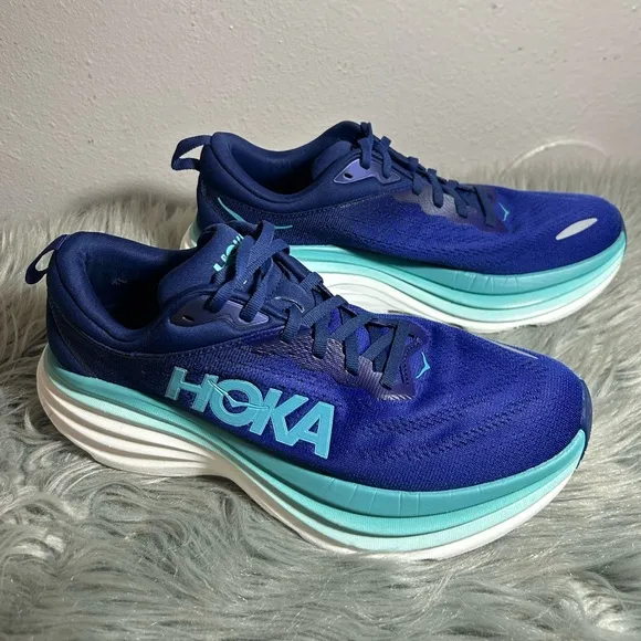 Hoka One One Bondi 8 Summer Song Country Air Blue Running Sneakers Sz 10B