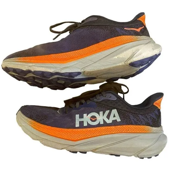 Hoka One One Challenger ATR 7 Bellwether Blue Orange Gray Men's Size 9D
