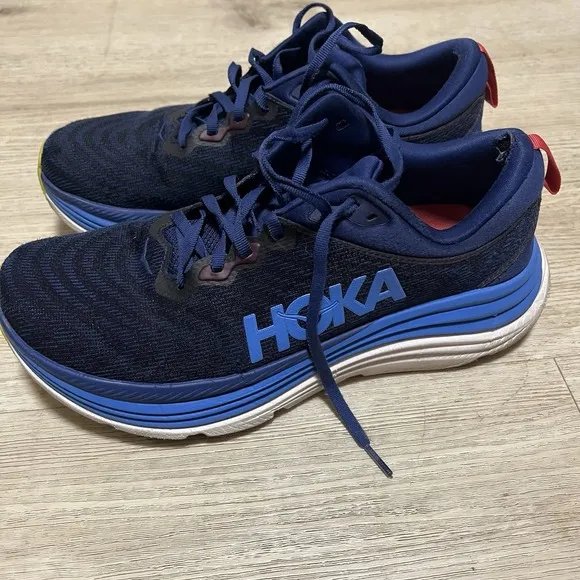 Hoka One One Gaviota 5 Mens 10 D Shoes Blue Running Walking Sneaker 1127929 BBES
